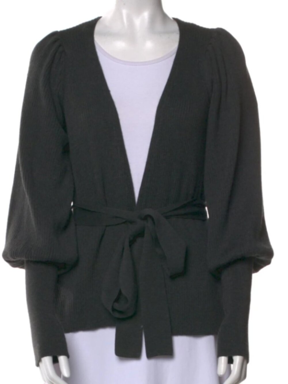 Ulla Johnson Gray Bishop Sleeve Alpaca Wrap Cardigan Size Small